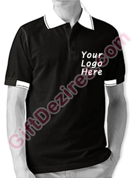 Designer Black and White Color Mens Logo T Shirts